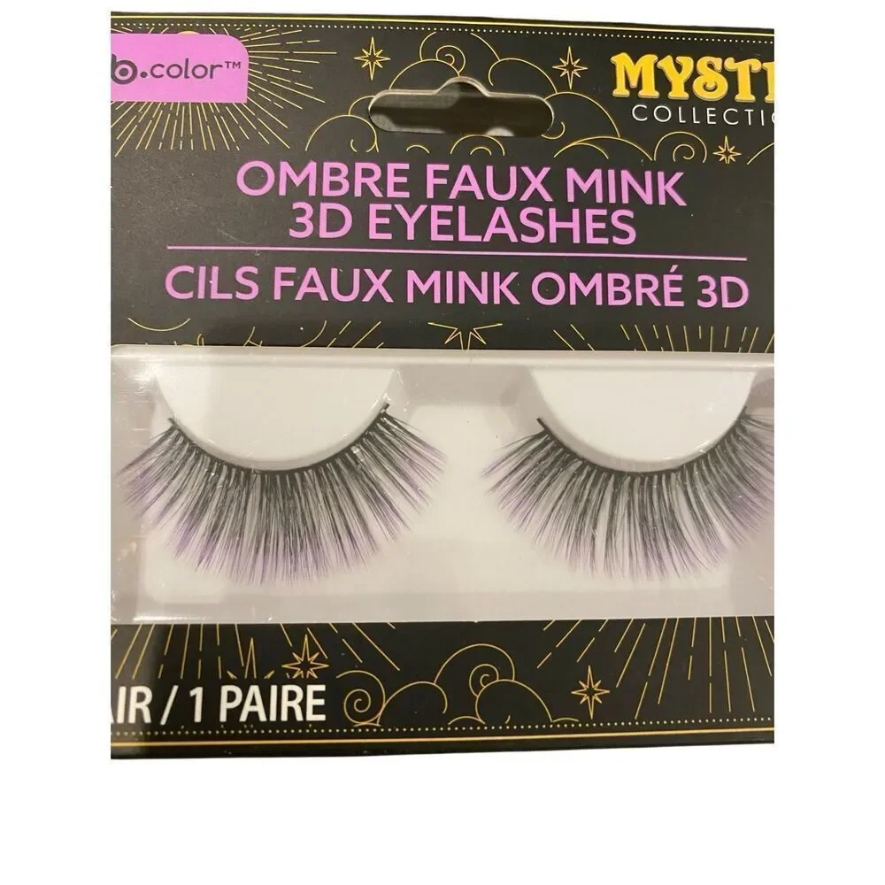 Lot Of 2 Kiss I Envy Remy Hair Purple Ombre Faux Mink Strip Eye Lashes Makeup